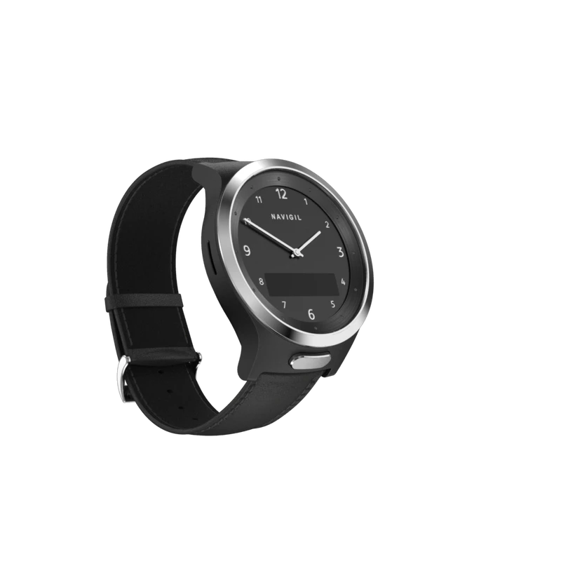 Navigil 580, black strap with silver accents